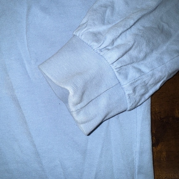 Ivory Ella Long Sleeve Pocket Graphic Tee T Shirt Womens S Small Light Blue - Picture 5 of 10